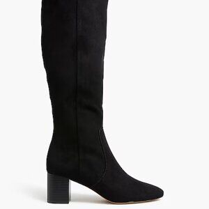 J Crew black knee-high heeled boots
